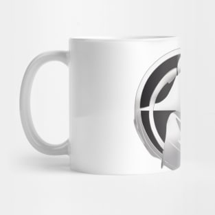 Abstract Portrait in Silver Circles No. 603 Mug